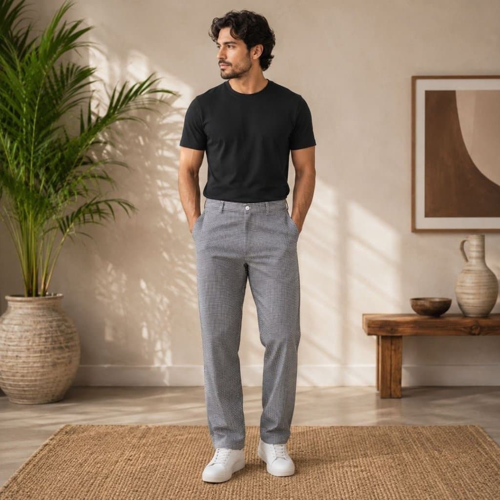 Calça Xadrez Profissional para Cozinha Unissex