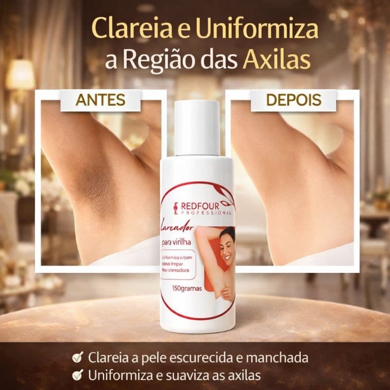 Clareador de  virilha e axila - Creme clareador axila e virilha premium 120ml