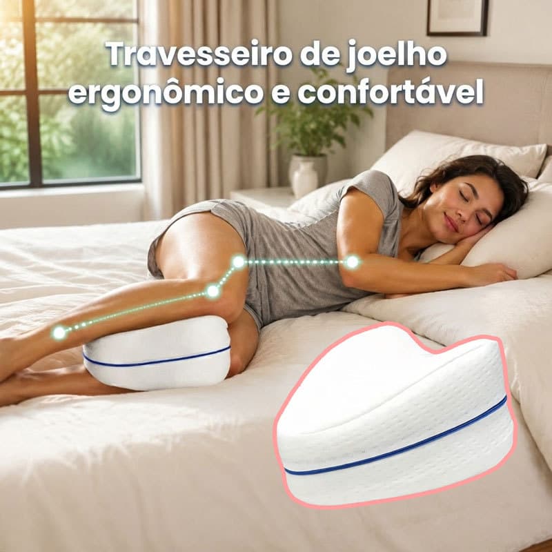 Travesseiro Almofada Ortopédica Para Pernas Joelhos E Pés Alívio Das Dores Conforto Dormir Espuma De Memória Postura