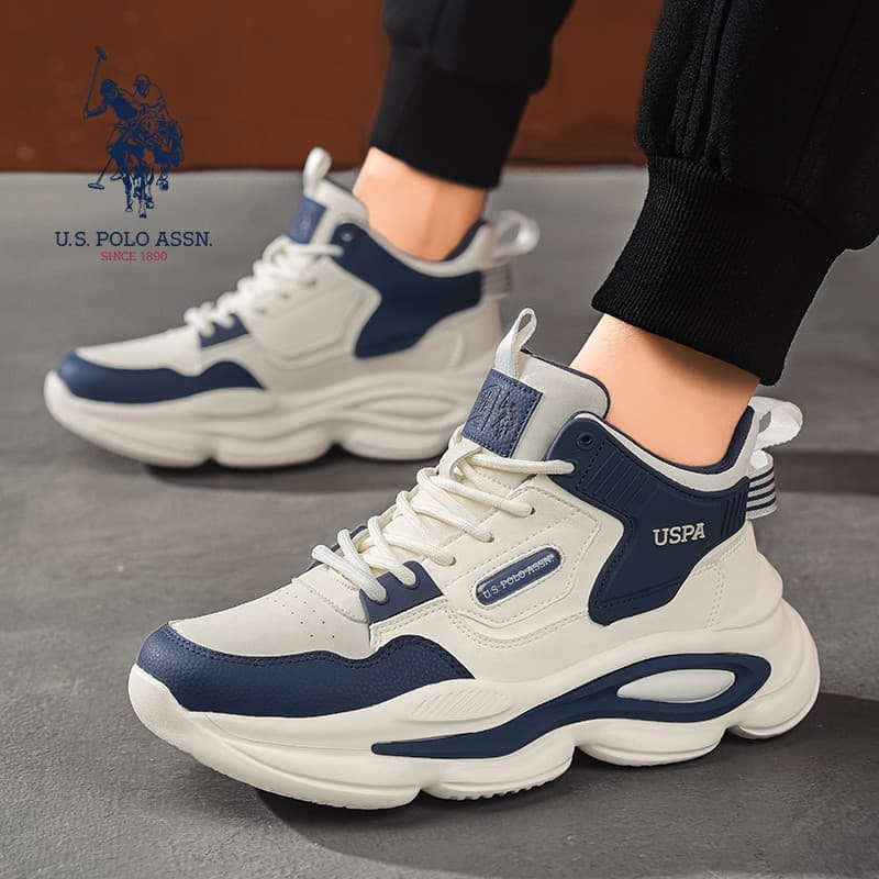 USPA oficial autêntico papai sapatos masculinos outono inverno 2025 novo estilo de sola grossa aumentando sapatos esport