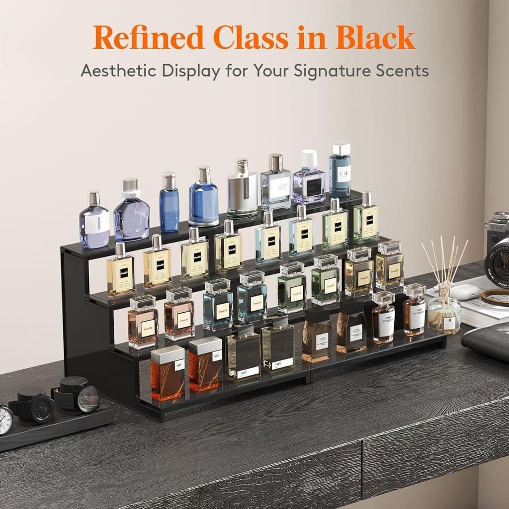 Acrílico Multi-camada expositor ferramenta-livre montagem caixa de exibição de Perfume feito à mão tempero Rack de armaz