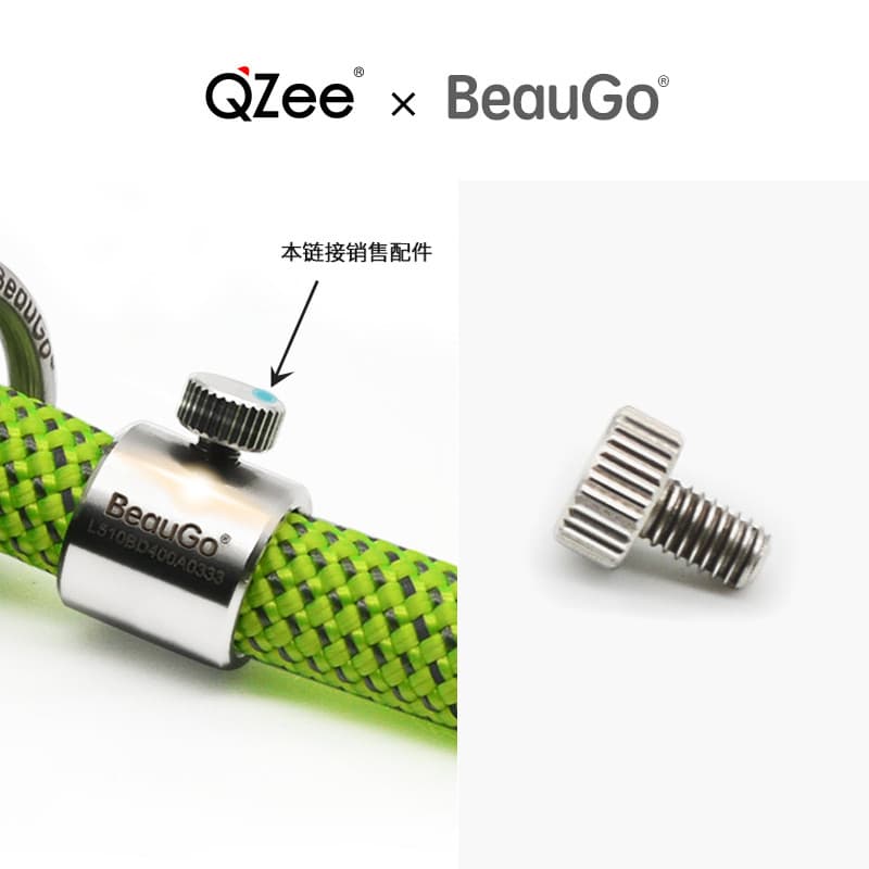 QZee BeauGo coleira de cachorro profissional, corrente P, acessórios originais, parafuso de fivela de limite, Material d