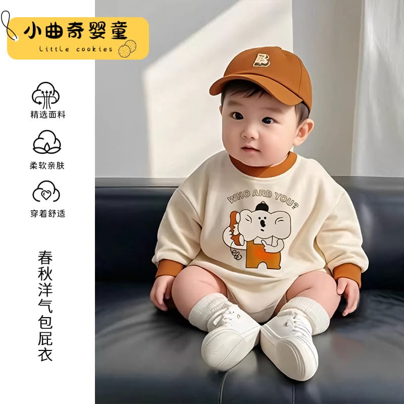 Roupas de bebê primavera outono estilo ocidental macacão bonito roupas de bebê primavera roupas macacão bebê primavera O