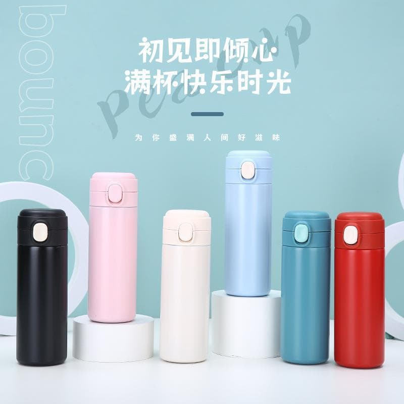 Nova moda 304 copo de ervilha de aço inoxidável portátil Mini copo de salto reto dupla camada vácuo pequeno copo térmico