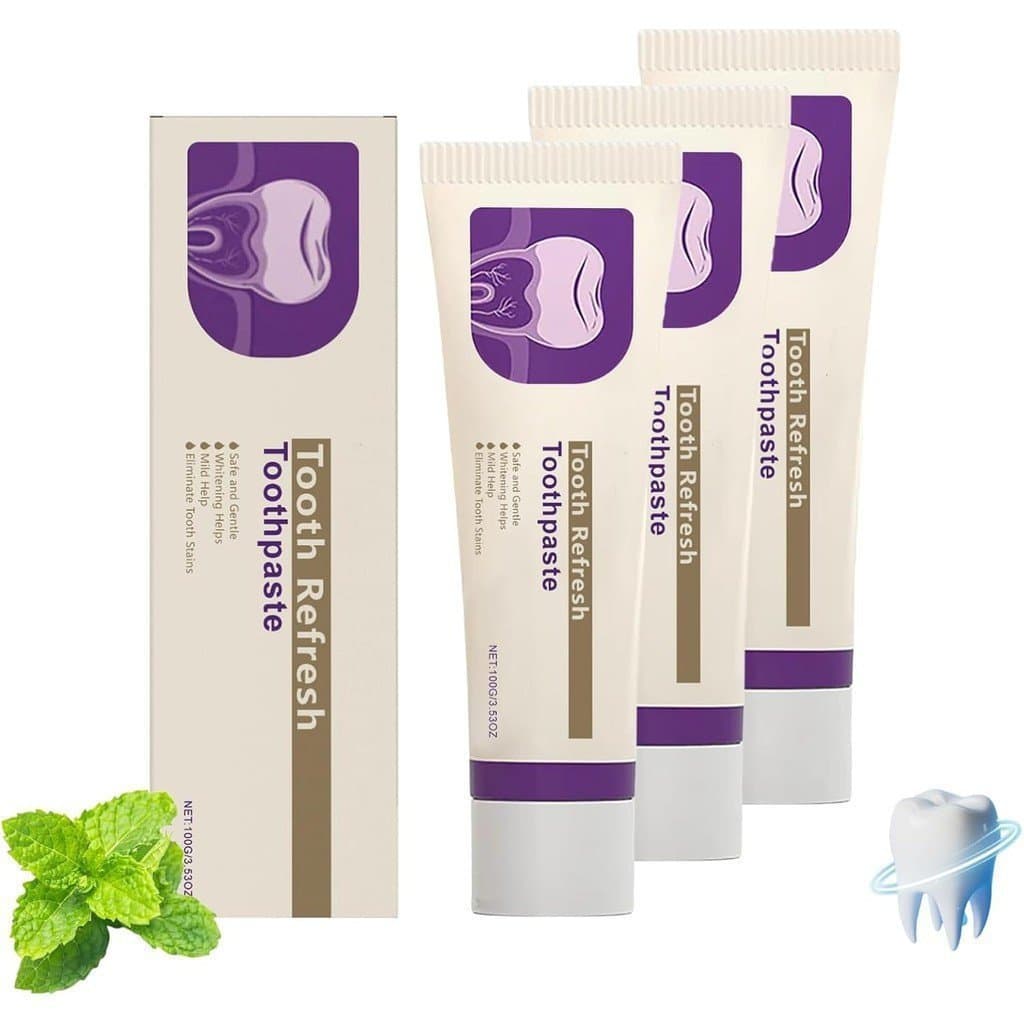 Pasta de Dente Natural Refrescante, Pasta de Dente com Hidroxiapatita, Proteção do Esmalte e Fortalecimento dos Dentes,