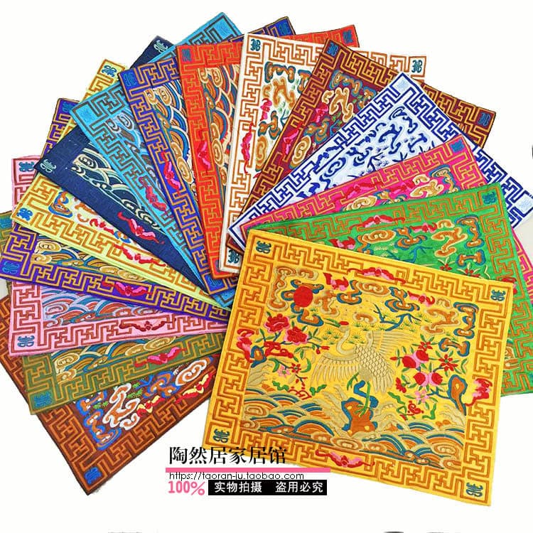 [Crane] Patch Bordado Patch Art Oficial Dinastia Qing Remendo Oficial Artesanato Presente Bordado Placemat Almofada Emb