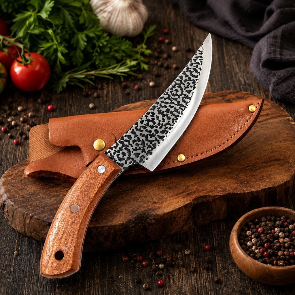 Faca Artesanal de Cozinha Churrasco Desossa Forjada à mão