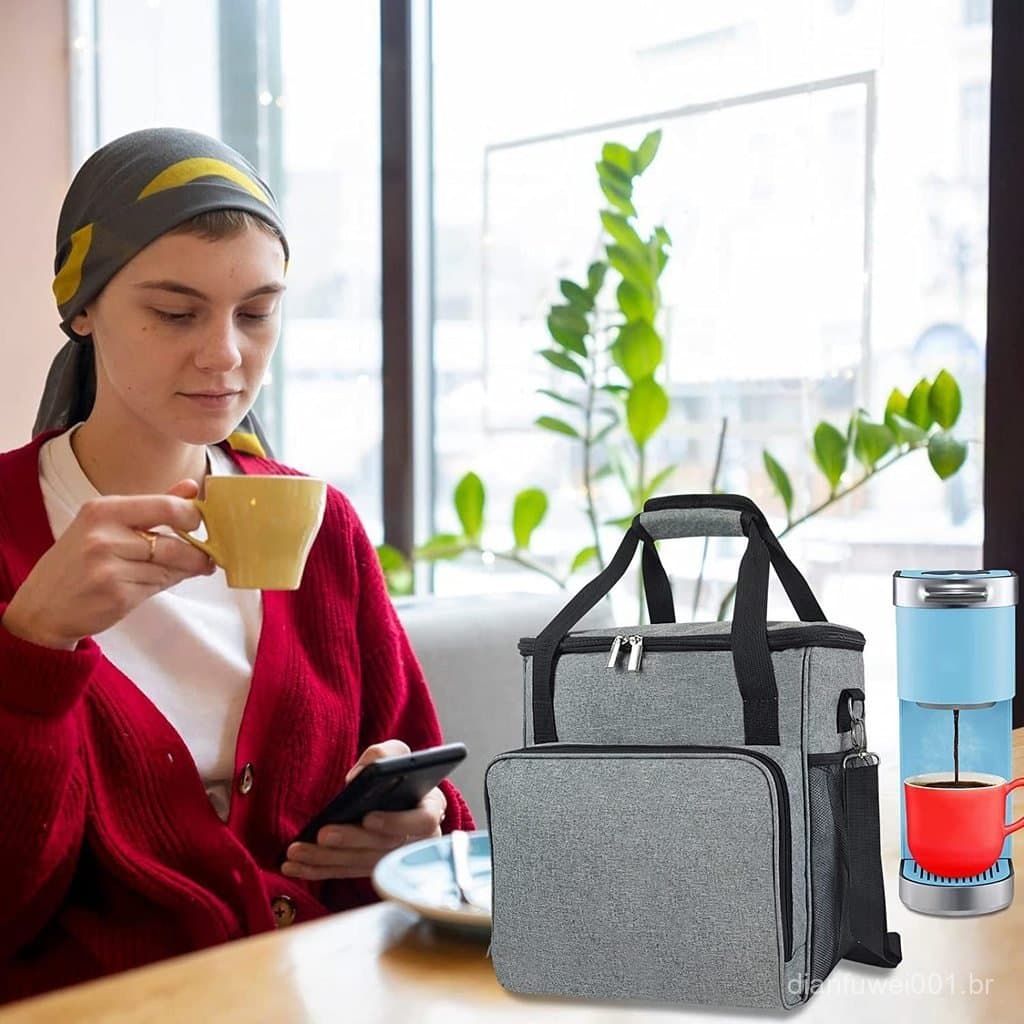 Bolsa de viagem para máquina de café, organizador para estação de café individual, bolsa de mão, bolsa de viagem para má