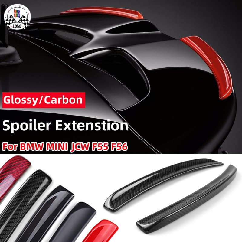 Nova Fibra De Carbono Estilo Protegido Por UV Cor Preta JCW Extensão De Spoiler Para mini cooper F56 F55 (2 Unidades/Con