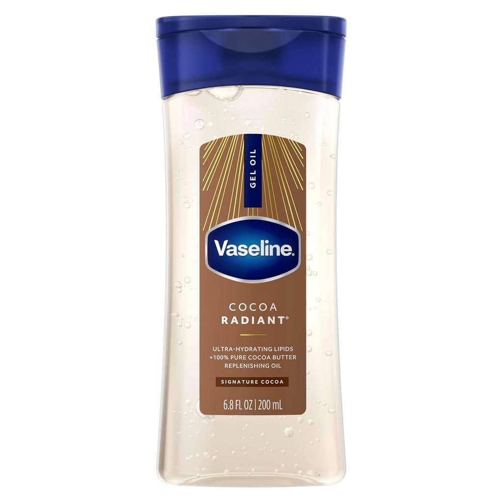 Vaselina Intensive Care Cocoa Radiant para Pele Radiante, Gel Corporal à Base de Manteiga de Cacau Pura + Óleos Rejuvene