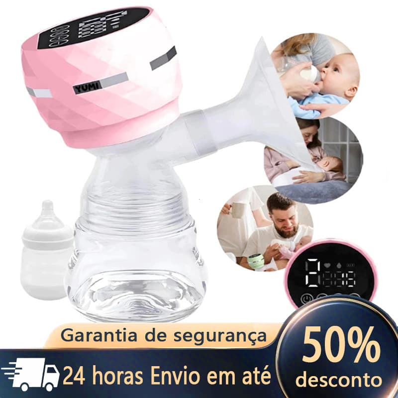 Bomba de leite elétrica sem dor alta potência sucção integrada silenciosa e portátil
