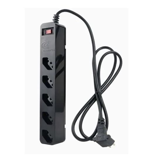 Clamper Filtro De Linha 5 Tomadas 9ka Preto Bivolt - Clamper Produto Novo Envio Rápido Garantia 30 Dias