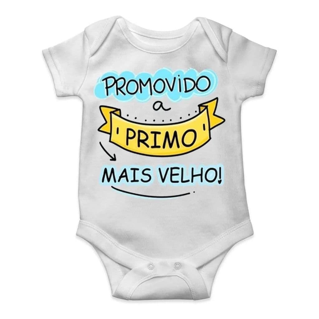 Body Personalizado Temático Promovido A Primo Mais Velho