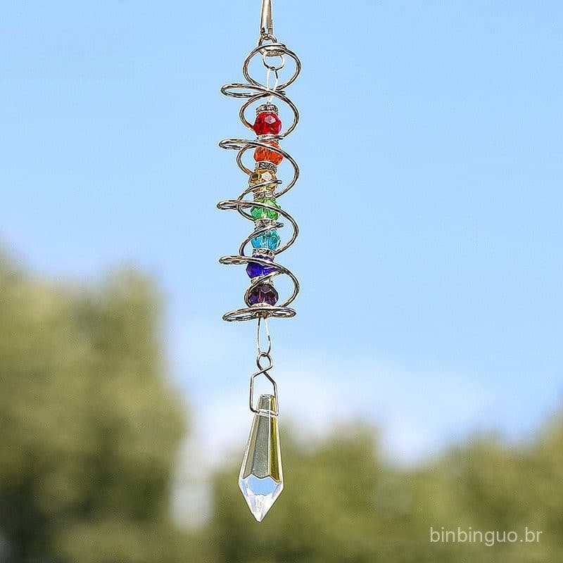 Estabilizador de Chakra de Bola de Cristal Eletromagnética > Sino de Vento Dinâmico Suspenso Decoração de Jardim Criador