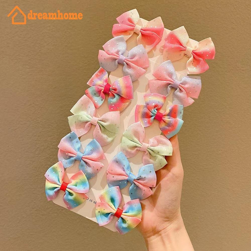 DREAMHOME 12/10 Pçs Requintado Colorido Arco-Íris Grampo De Cabelo Bonito Headwear Acessórios Para O Meninas Presentes E