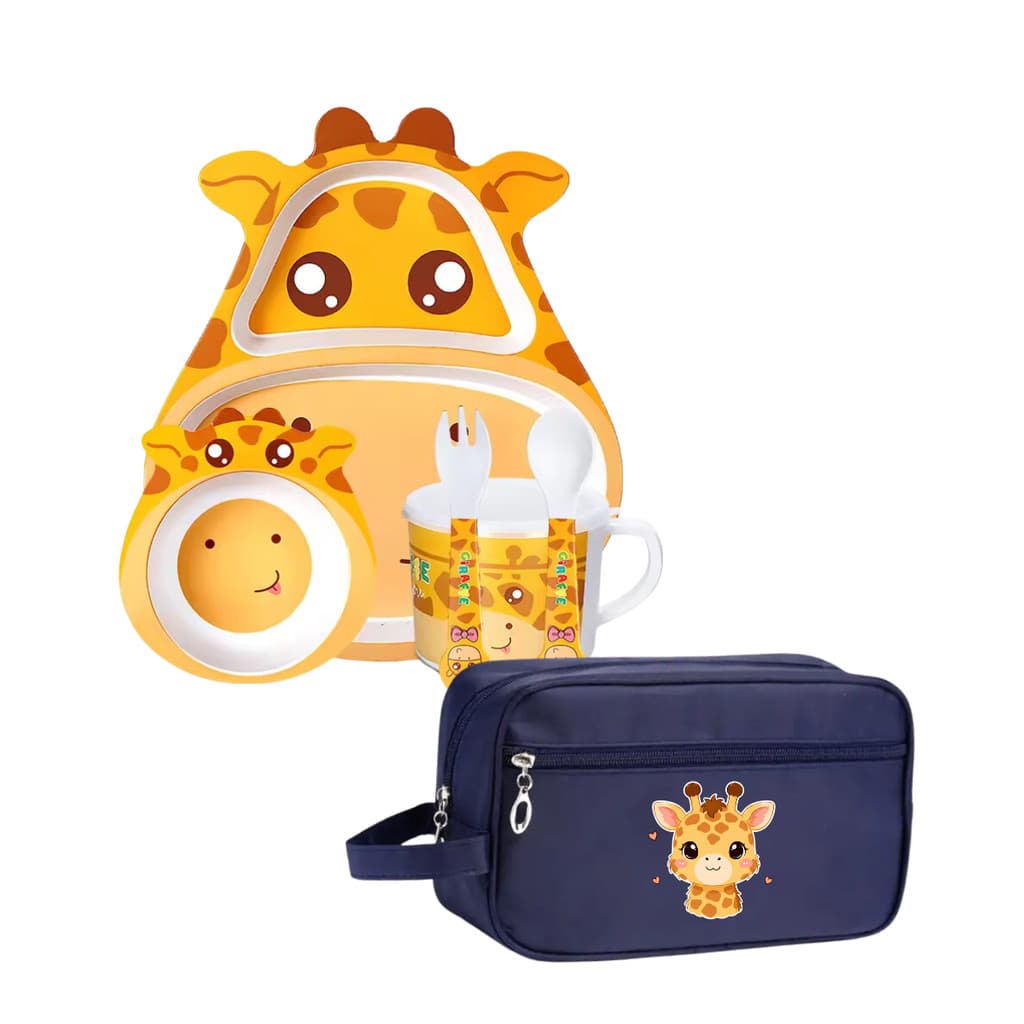 Kit Alimentação Infantil  Prato Talher Introdução Alimentar