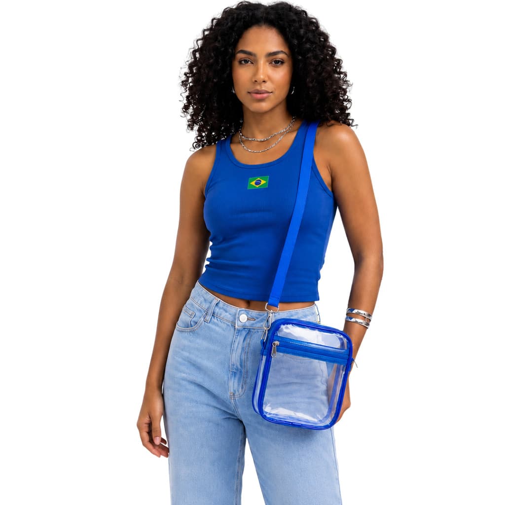 Kit Copa Brasil Feminino Regata Oficial + Bolsa Transparente