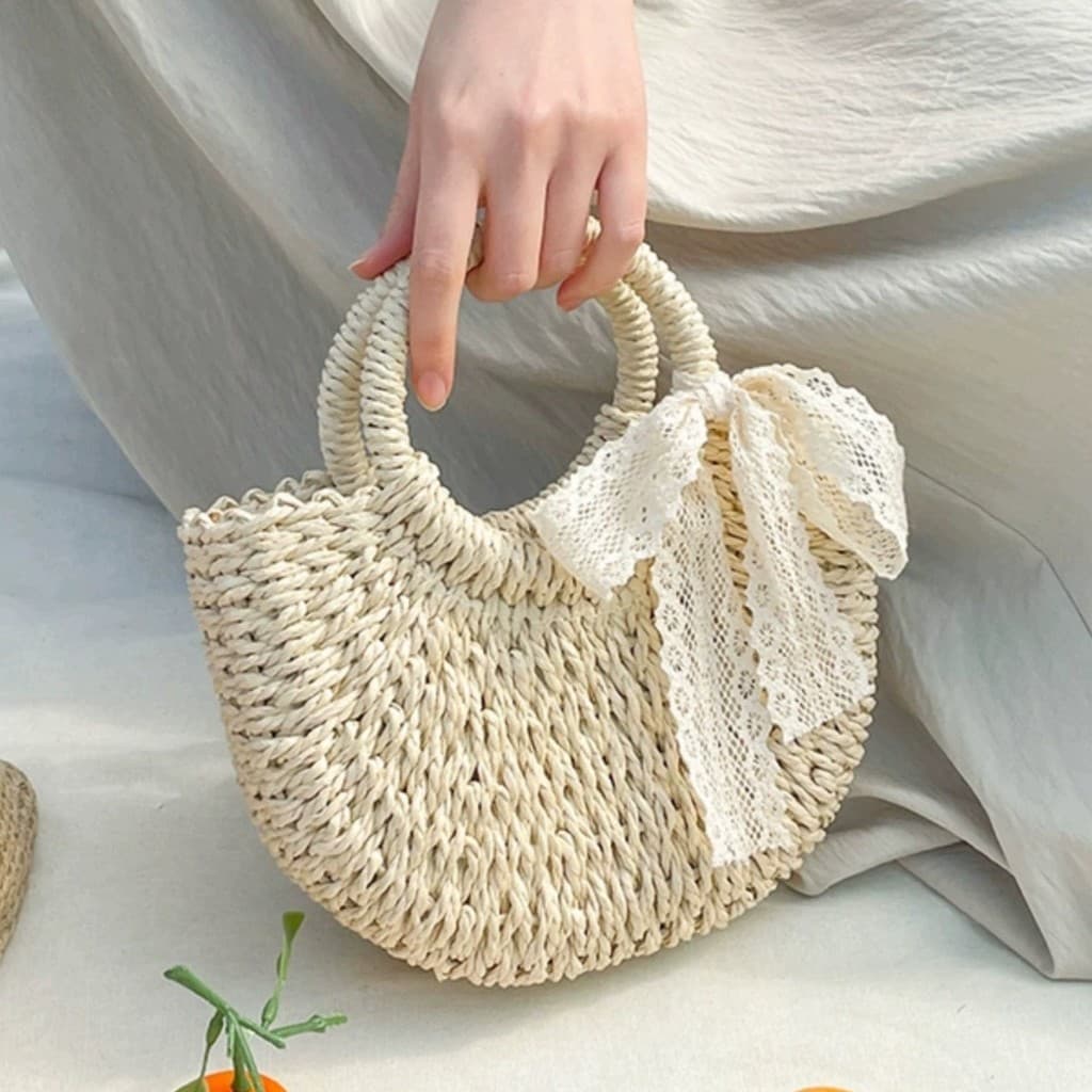 Bolsa de palha 2026 moda feminina bolsa de ombro mensageiro feminino All-Match portátil cesta de vegetais saco