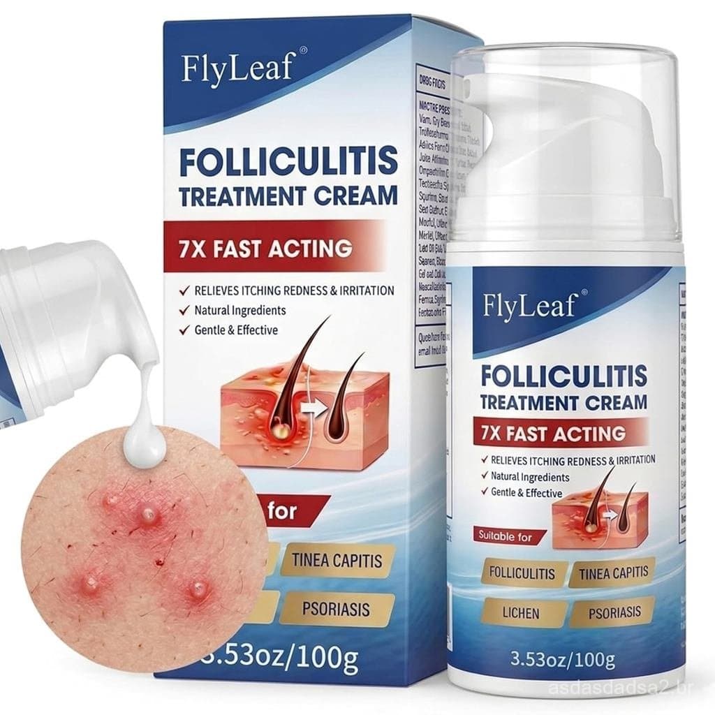 Creme para Tratamento de Foliculite - 5% de Peróxido de Benzoíla e Óleo de Tea Tree para Inchaços no Couro Cabeludo, Irr