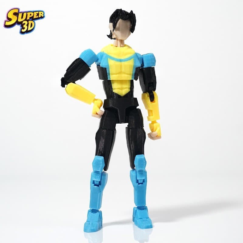 Modelo móvel em forma de lobo impresso em 3D, versão 13 Invincible 3.0, figura de anime deformável, equipada com múltipl
