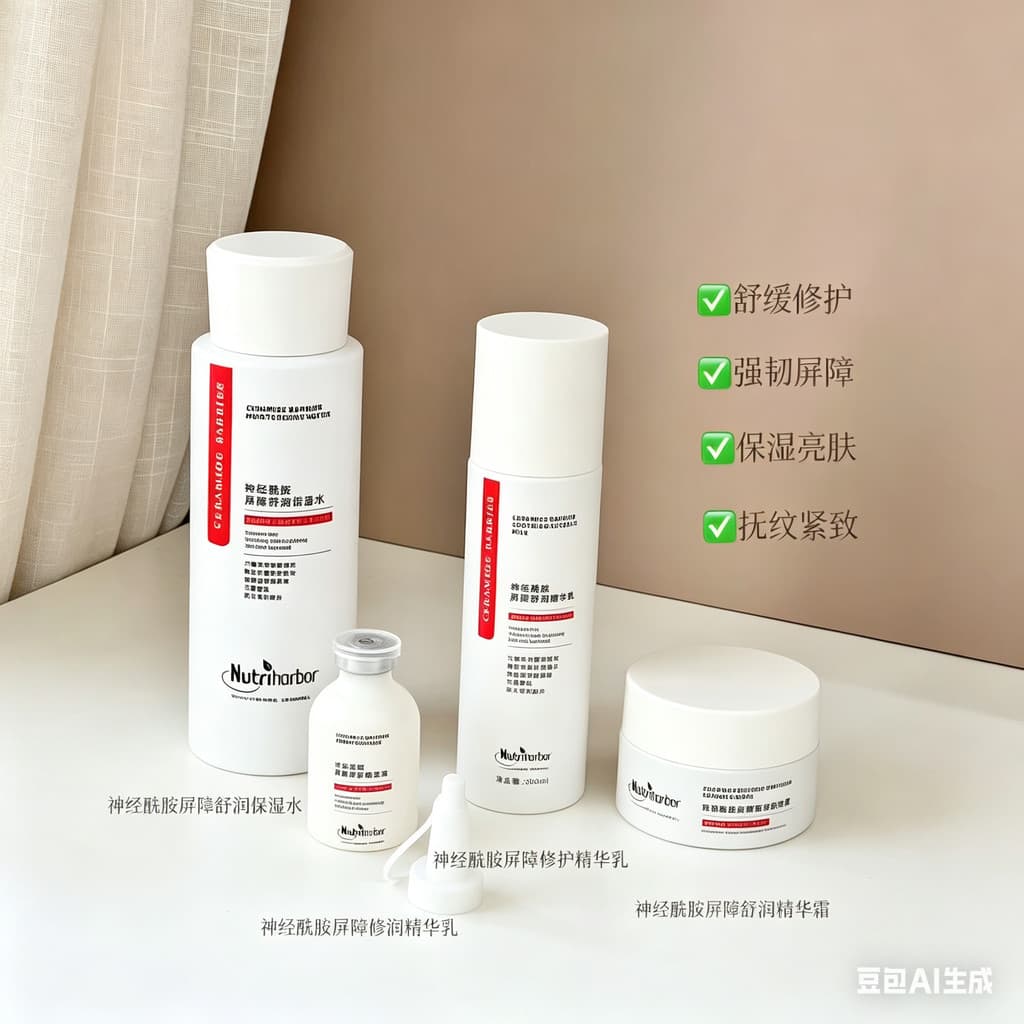 Quanyi Ceramida Barreira Reparação Herbal Calmante Extrato de Planta Resistência Estabilidade Reparação Barreir