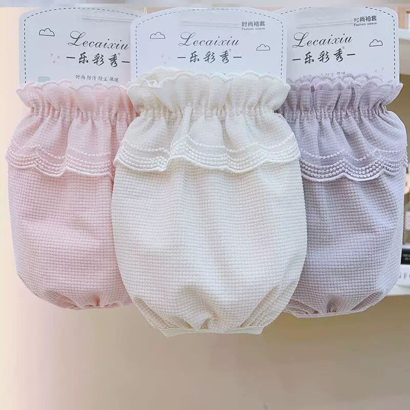 Anti-sujo durável All-match estilo ocidental rendas rendas mangas de algodão inverno anti-incrustante mangas meninas man