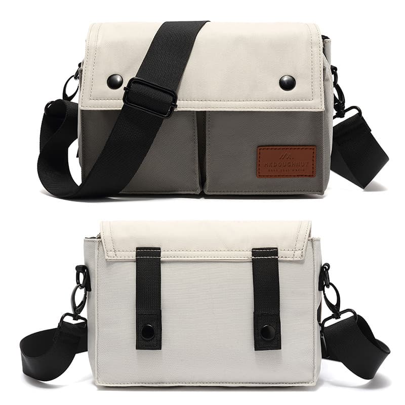 NX DOUGNUT Bolsa Mensageiro Bolsa de Ombro Pequena Bolsa de Lona Estudante Estilo Hong Kong Versão Coreana All-Match Sim