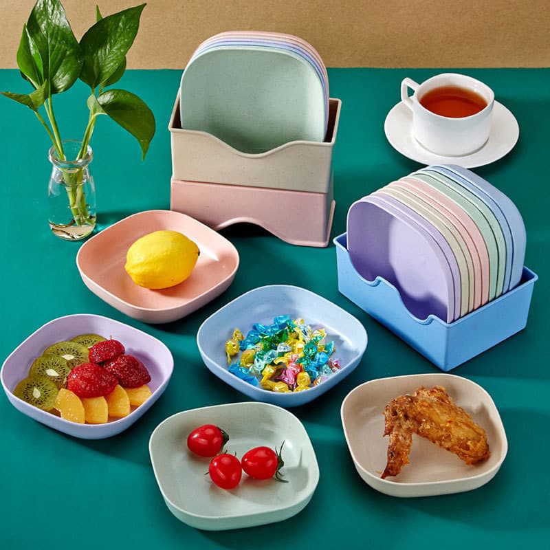 Prato de osso de cuspe estilo japonês, prato doméstico de osso, mesa de jantar, lanche, armazenamento, lanche, frutas se
