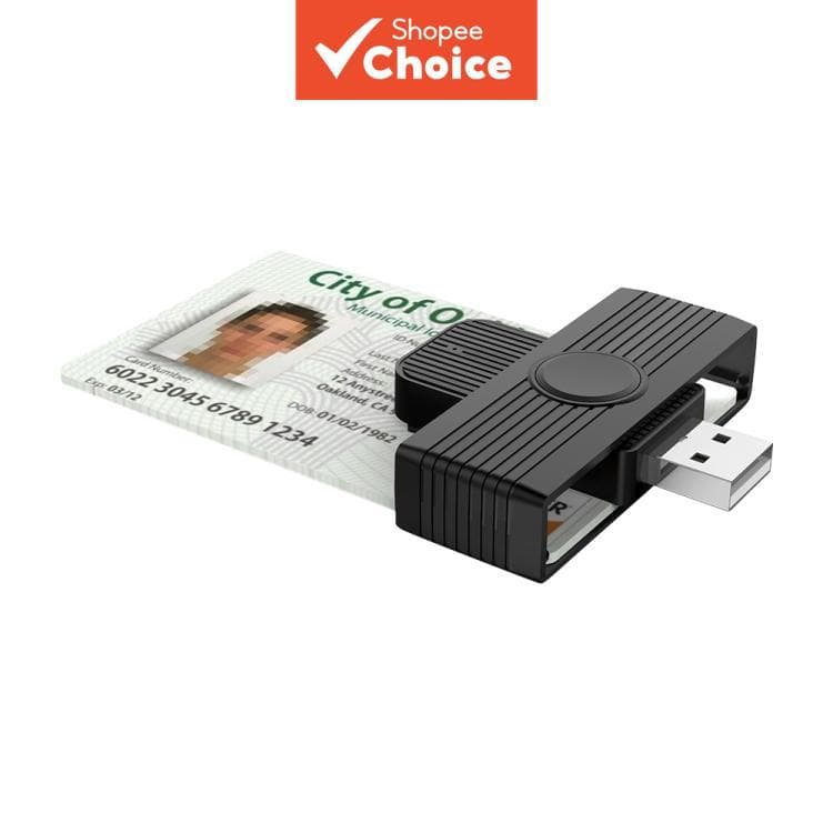 Leitor de Cartões Inteligentes/SIM/ID/CAC USB 2.0 Rocketek CR318