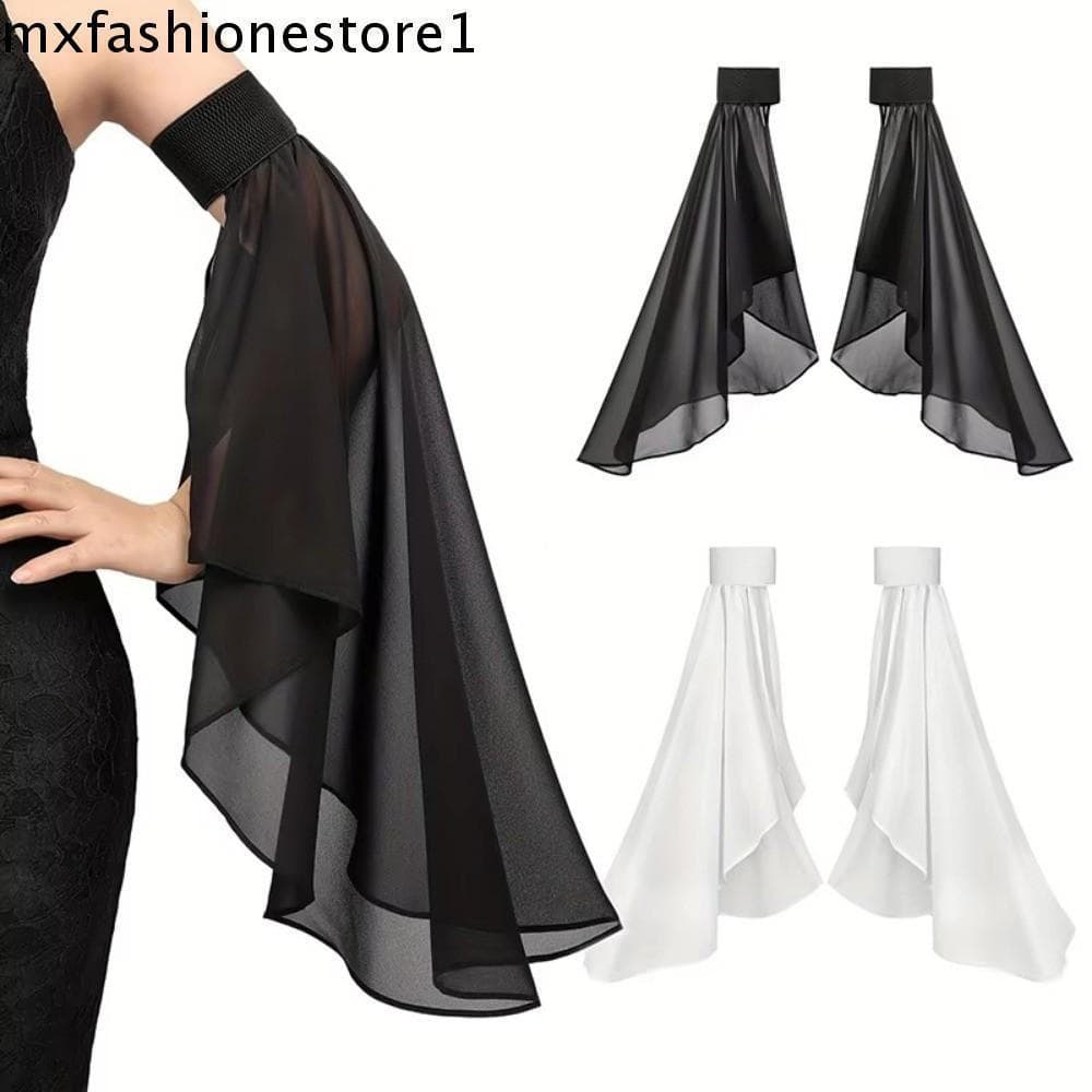 MXFASHIONE 1 Par Feminino De Mangas Longas De Tule Com Sino , Elegantes E Respiráveis Para Proteção Solar , Aquecedores