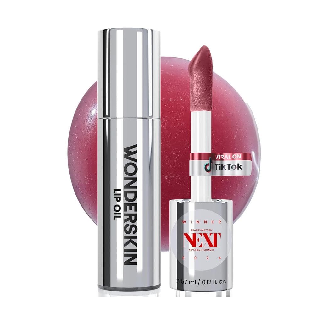 Wonderskin Lip Oil Rehab Serum - Óleo Labial Colorido, Hidratante, Não Pegajoso, com Tonalidade Vermelho Profundo para L