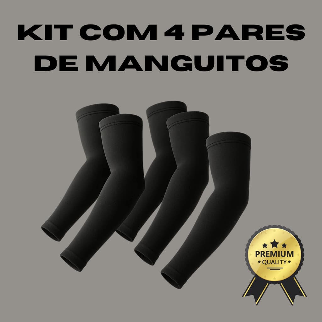 4 pares de Manguito Segunda Pele - Proteção uv - Proteção Solar