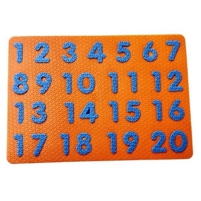 KIT 3 UNIDADES Brinquedo Pedagógico Numero 1 ao 20  Tabuleiro Tatame 21x31cm, escola