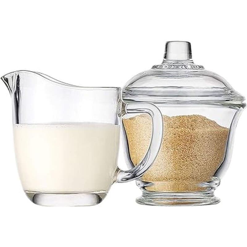 Conjunto de Açucareiro e Jarra de Leite Vidro 200ml