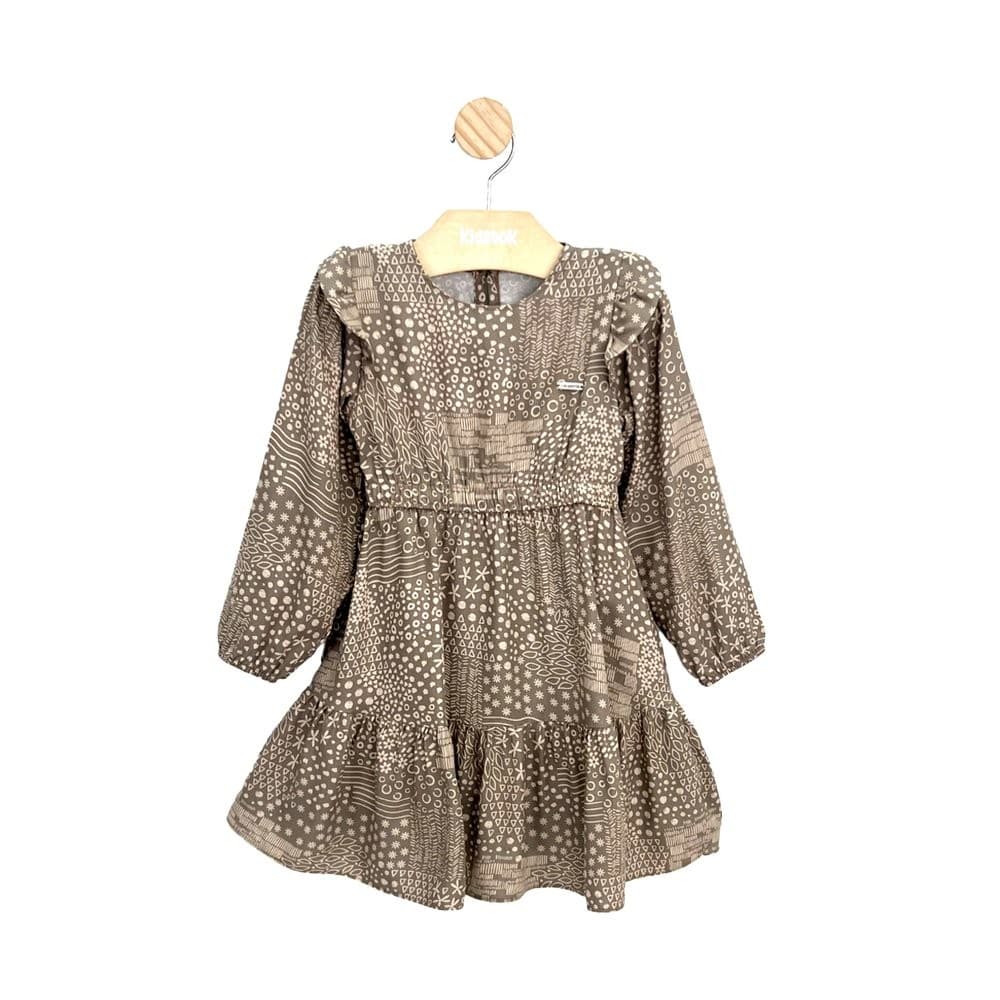 Vestido Menina Manga Longa Estampado - Colorittá