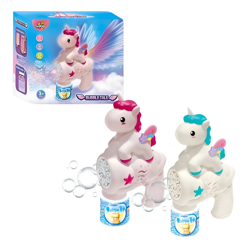 Brinquedo Bolhas De Sabão Unicórnio Infantil - Rosa Ou Azul Rosa-chiclete