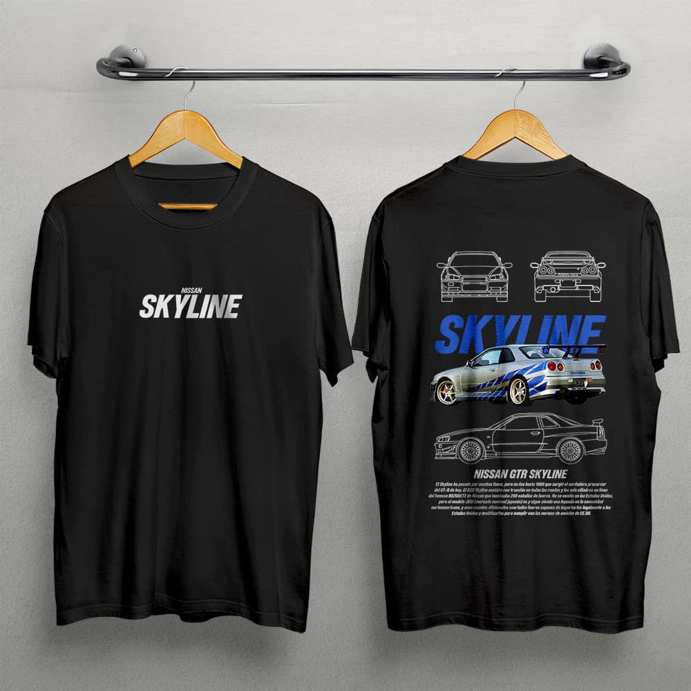 Camiseta Skyline GTR Bryan Velozes E Furiosos Camisa streetwear Premium Envio Imediato Unissex