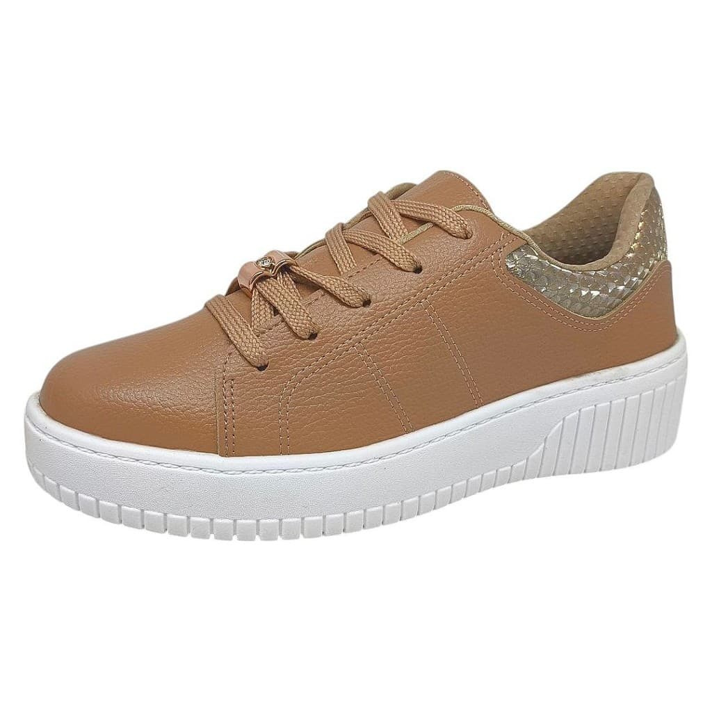 Tênis Feminino Casual Brilho Flatform Conforto Beira Rio