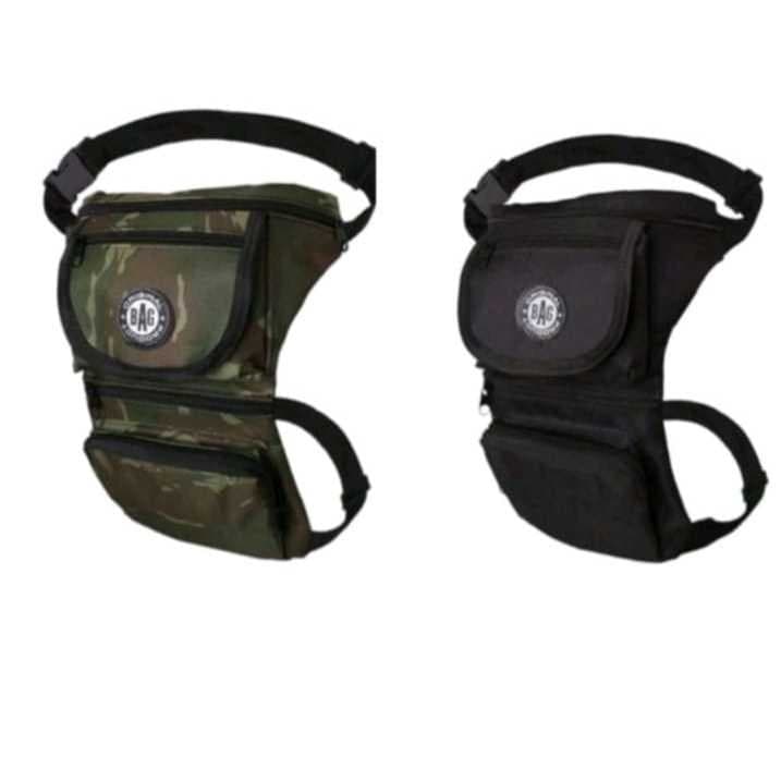 Cartucheira Pochete Pochete Bags De Perna Preta Camuflada Verde Lisa Unissex Masculina Reforcada