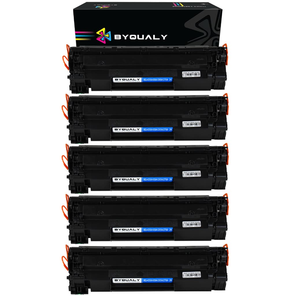 Kit 5 Toner Cartucho Compatível Hp Cb435a 435a Cb436a 436a Ce278a 278a Ce285a 285a Novo Byqualy