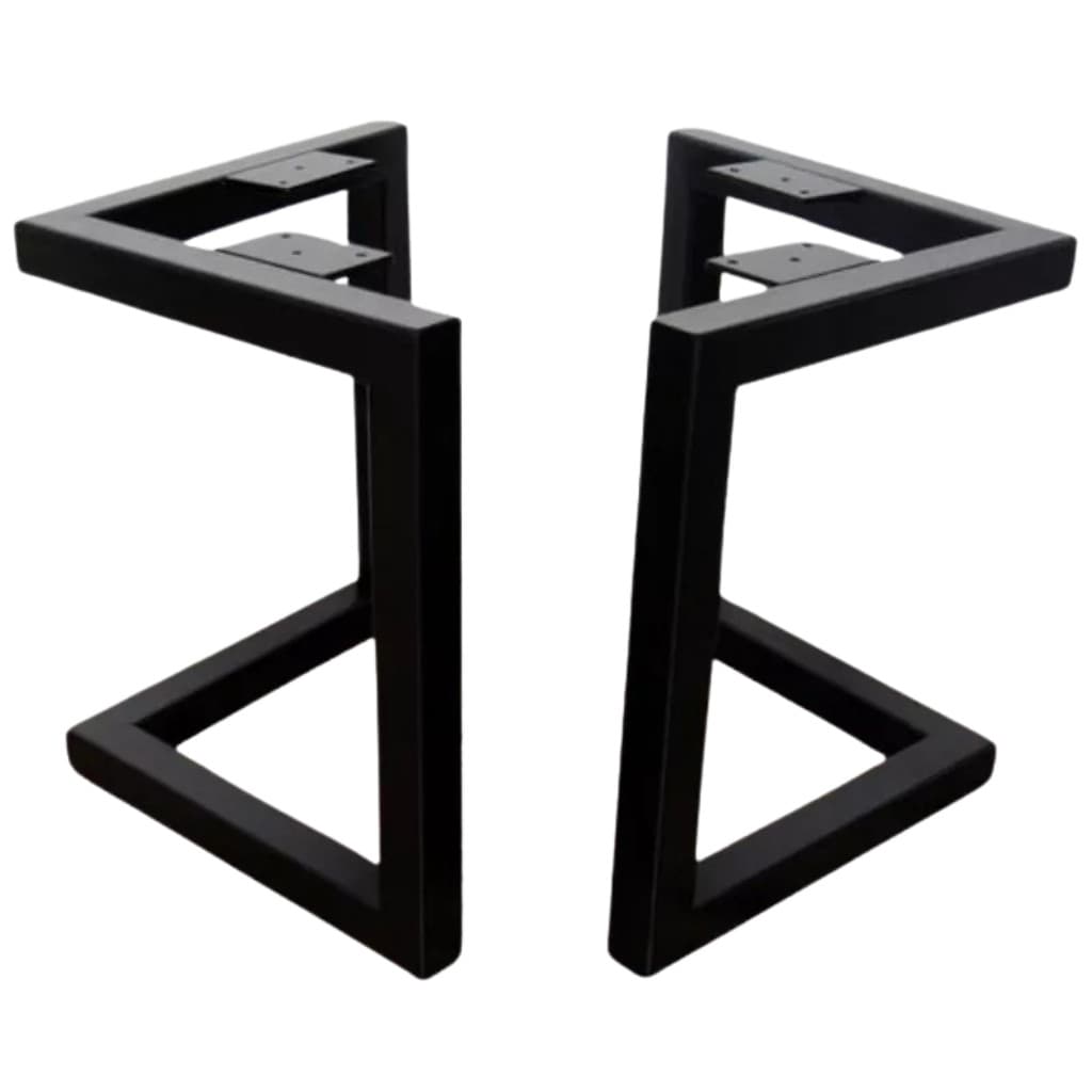 Pé De Mesa Trian Industrial Metalon Reforçado Jantar Vidro Mármore