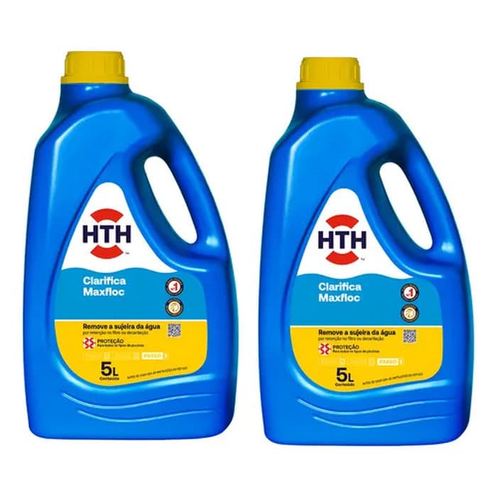 Kit 2 HTH Clarifica Maxfloc 5L – Clarificante e Floculante para Piscinas