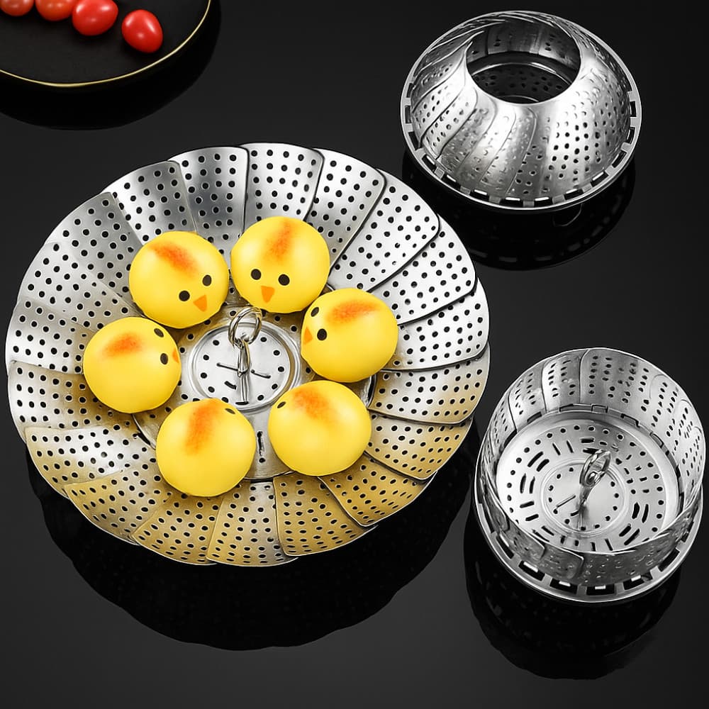 Cesto Vapor Legumes Vaporeira inox Para Verduras Cozedor De Verduras Cozinha Casa