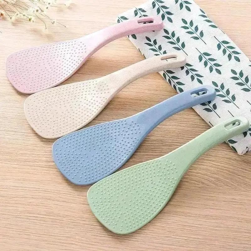 Utensílios De Cozinha Palha De Trigo Colher De Arroz Alça Panela Pá Doméstica Acessórios Convenientes Gadgets