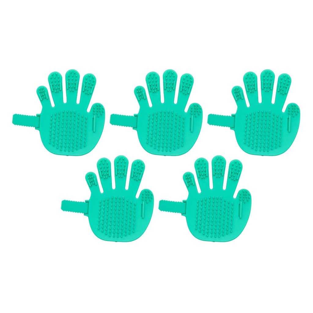 Kit 5 Luva Multiuso para Pet Verde Tifany Free BPA Escova Removedora