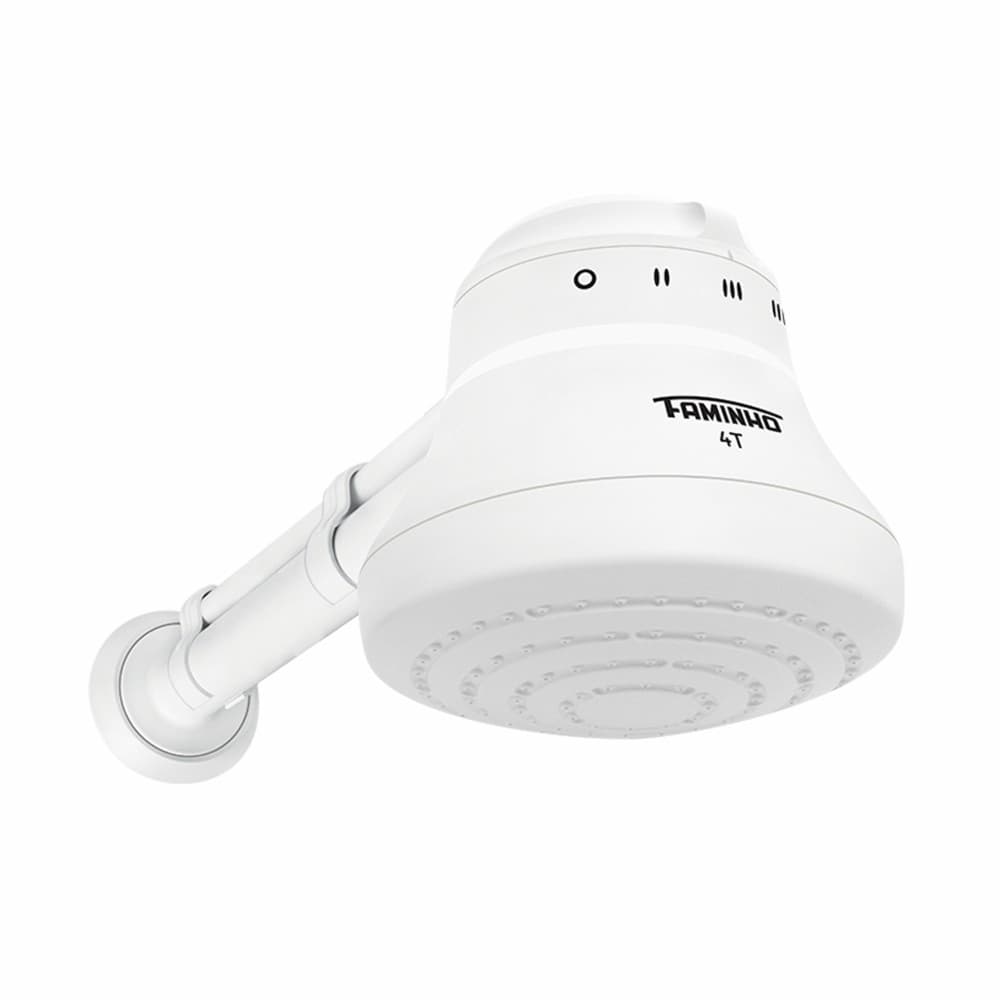 Chuveiro Ducha Elétrico Faminho Branco Com Braço 4t Fame