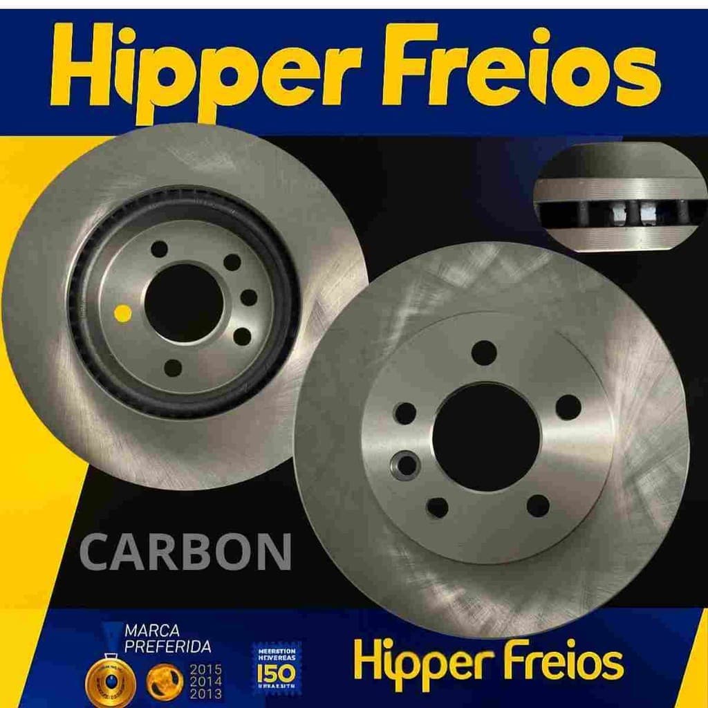 Par Disco Freio Dianteiro Carbon Amarok 2.0 Cs 4x4 2015 2016 2017 Ventilado Original Hipper Freios