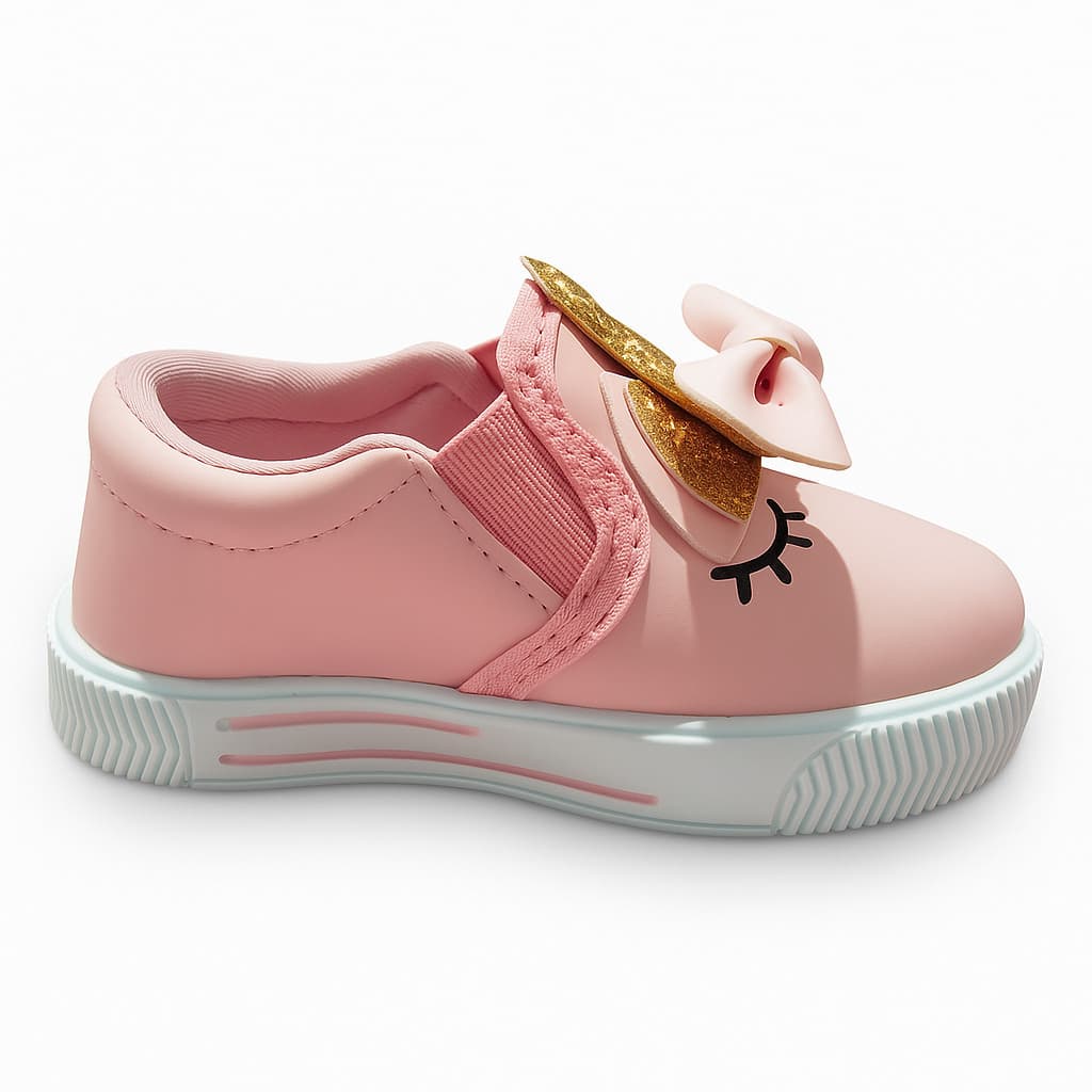 Tênis Infantil Slip on Menina Rosa