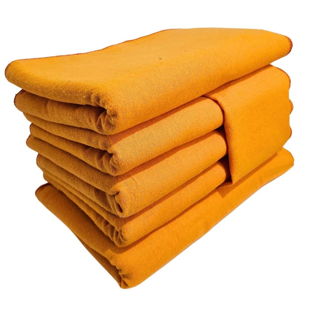 kit c/ 10 Flanelas Laranja Pano 100% Algodão 30X40