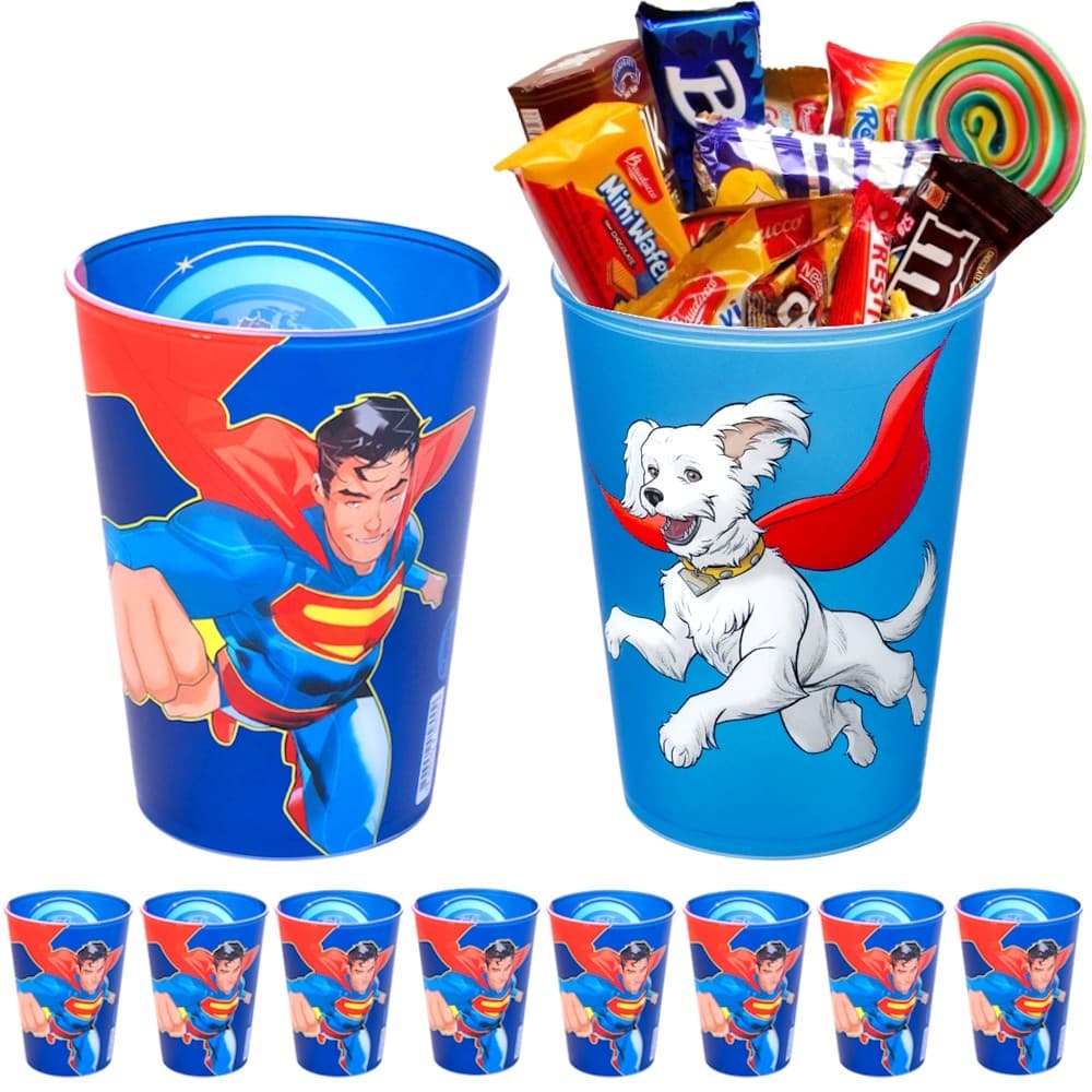 Kit 10 Copos Super Homem para Doces e Lembranças de Festa